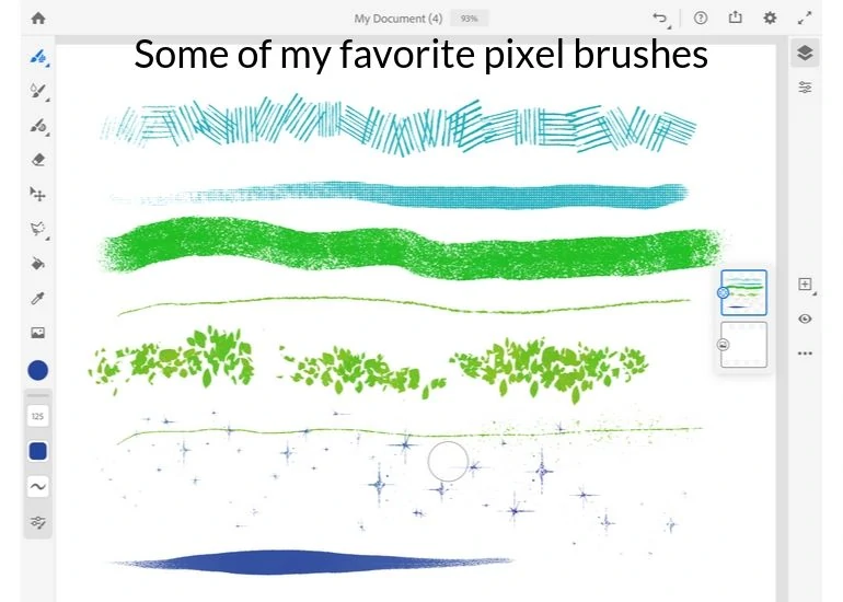 Cool fresco pixel brushes