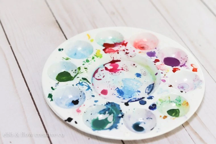 plastic watercolor palette