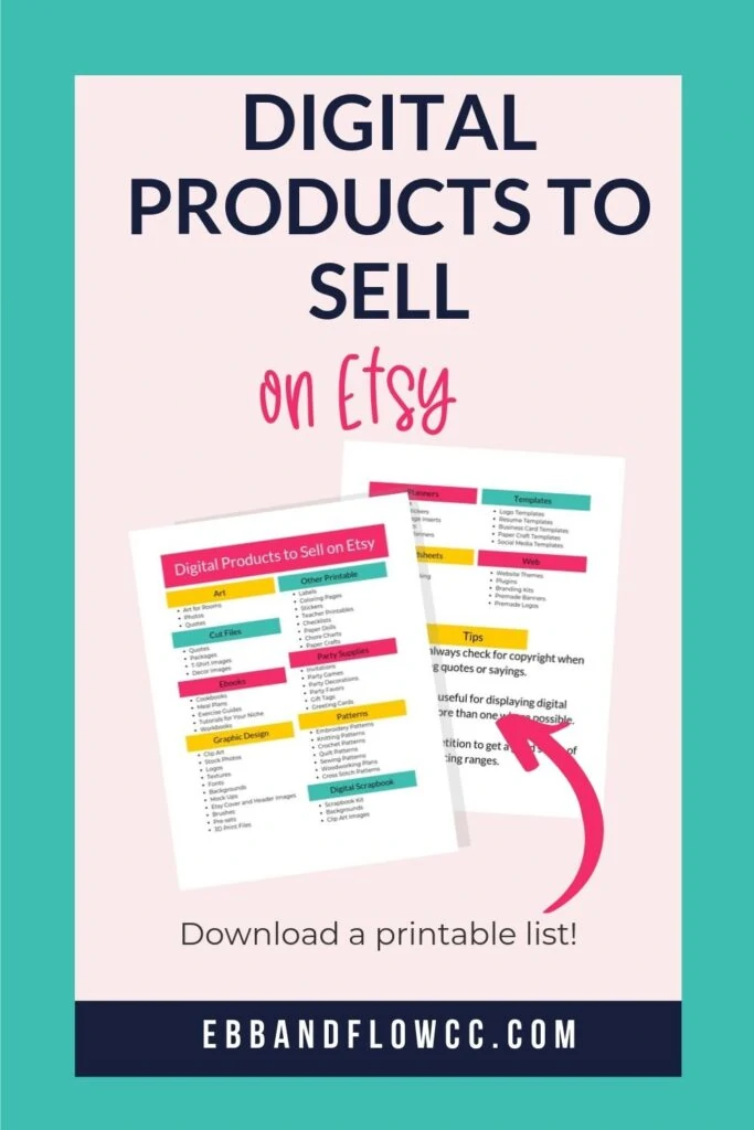 sell digital products on etsy