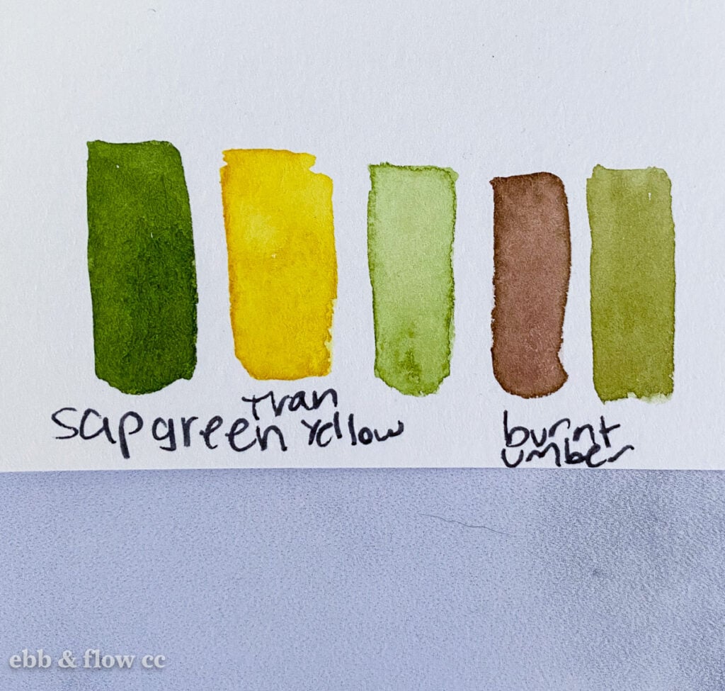 sap green mixes