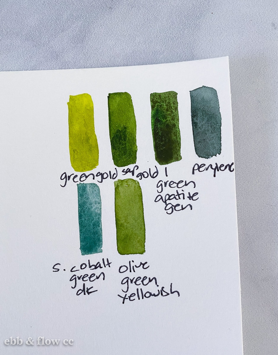 How to Mix Green Watercolors Ebb and Flow Creative Co