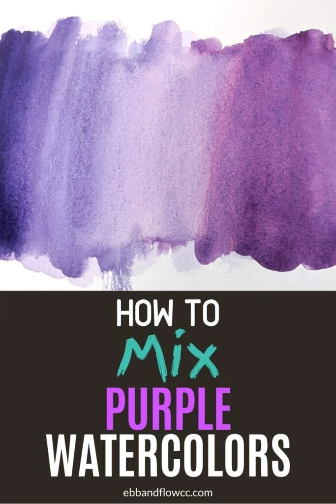 how to mix purple watercolors
