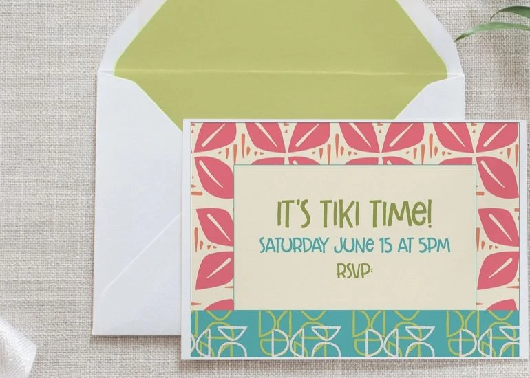 invitation mockup showing pattern use