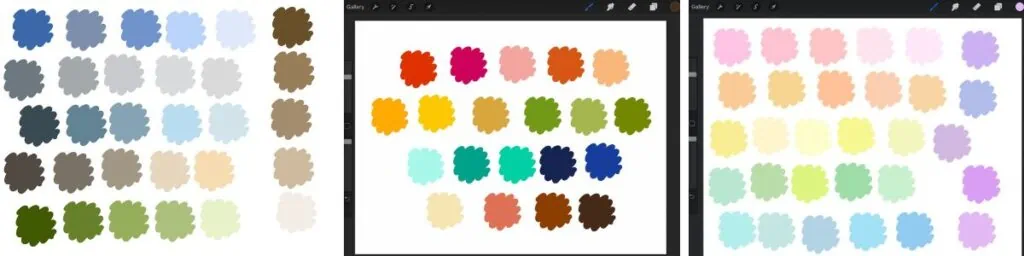 procreate color palettes