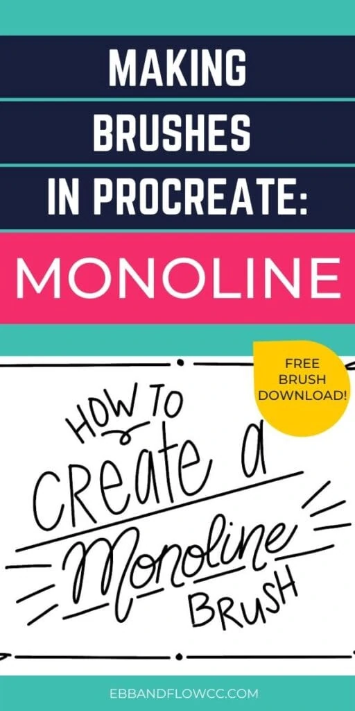 pin image: create monoline brush for procreate