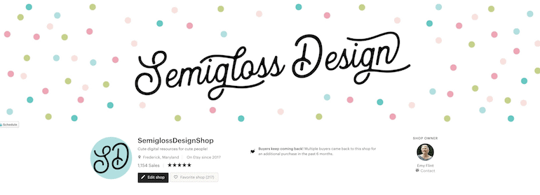 shop banner and profile pic in etsy shop