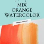 watercolor swatch of orange paint
