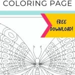 pin image- butterfly coloring page