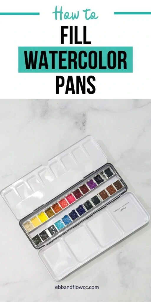 pin image - fill watercolor pans