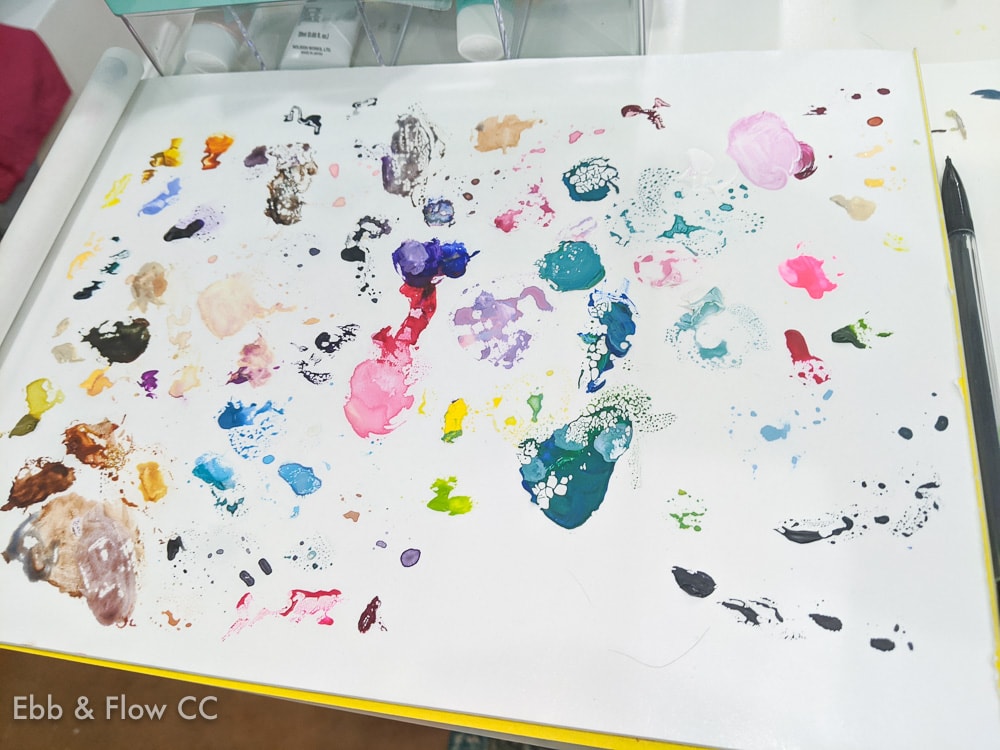 paint on palette sheet
