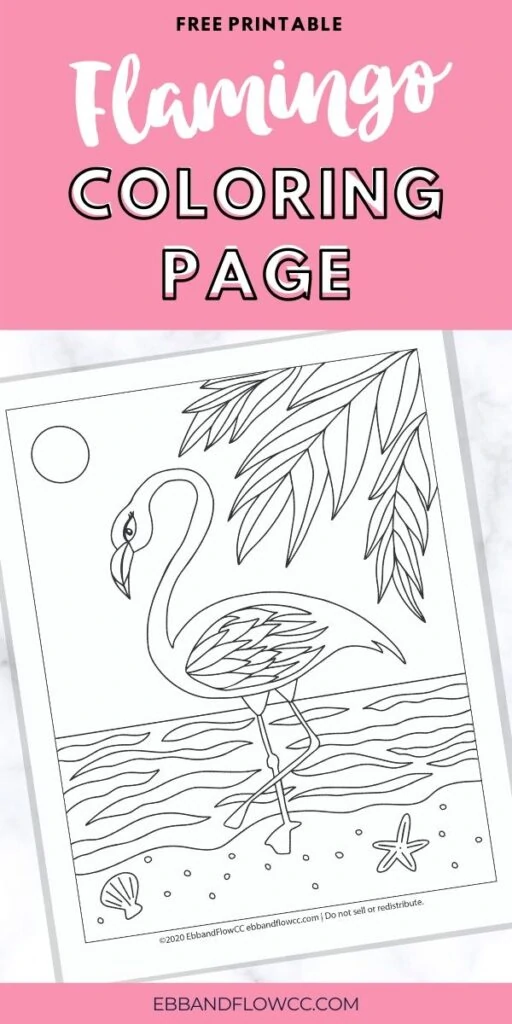 pin image - flamingo coloring page