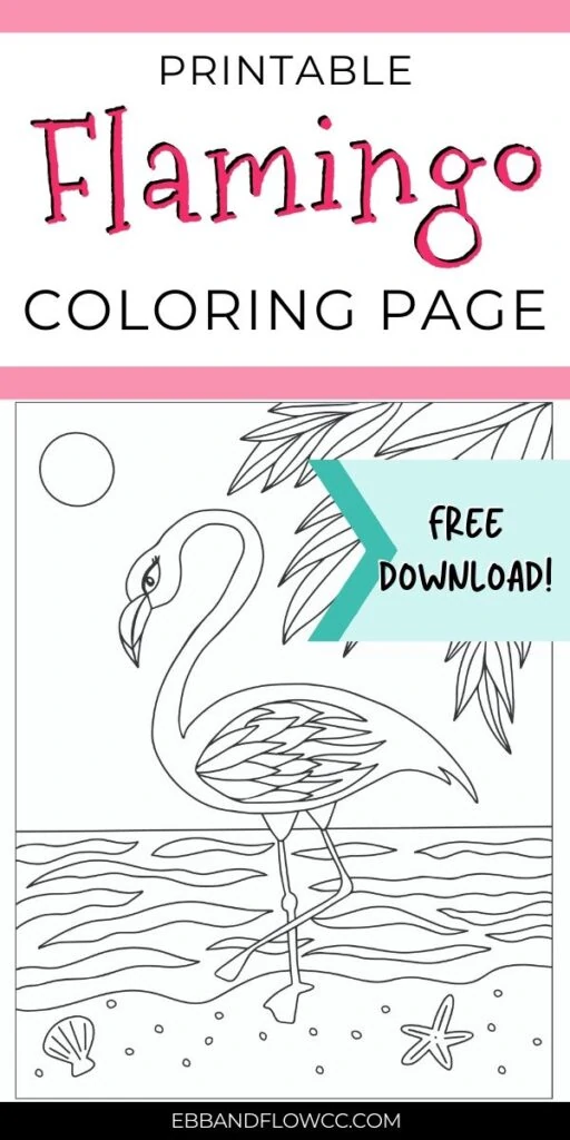 pin image -flamingo coloring sheet