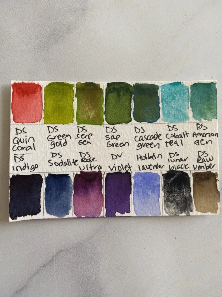 watercolor swatches