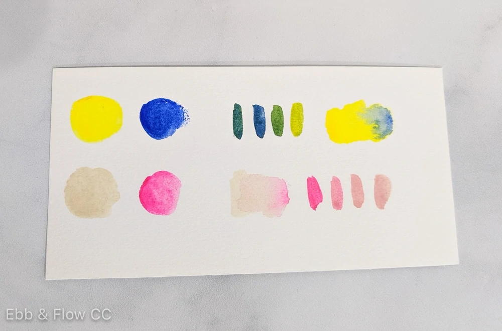 paint swatches for mixing colors with high intensity