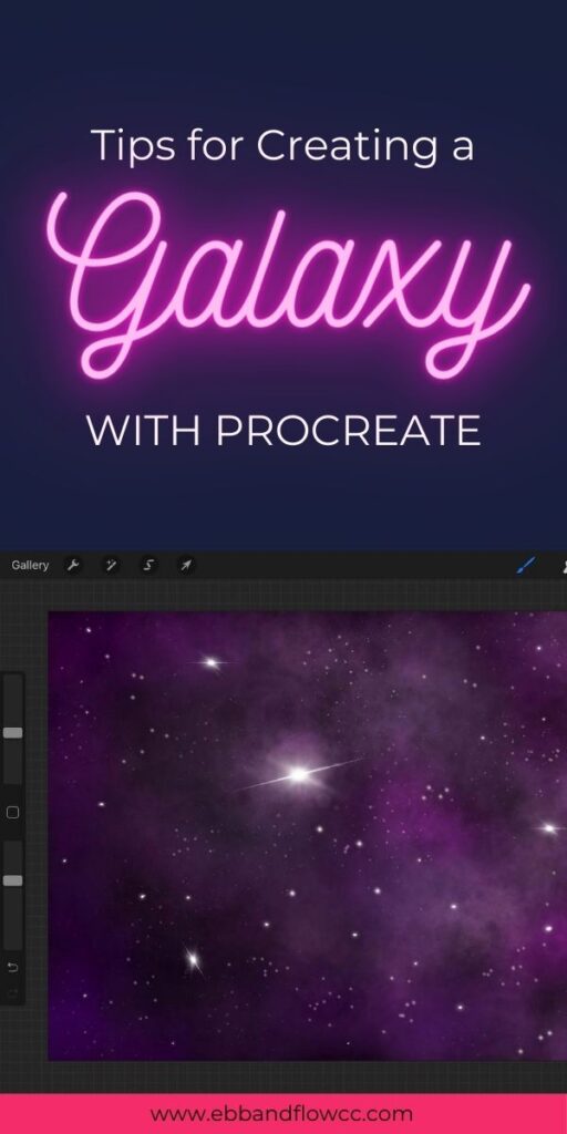 pin image - galaxy painting in Procreate