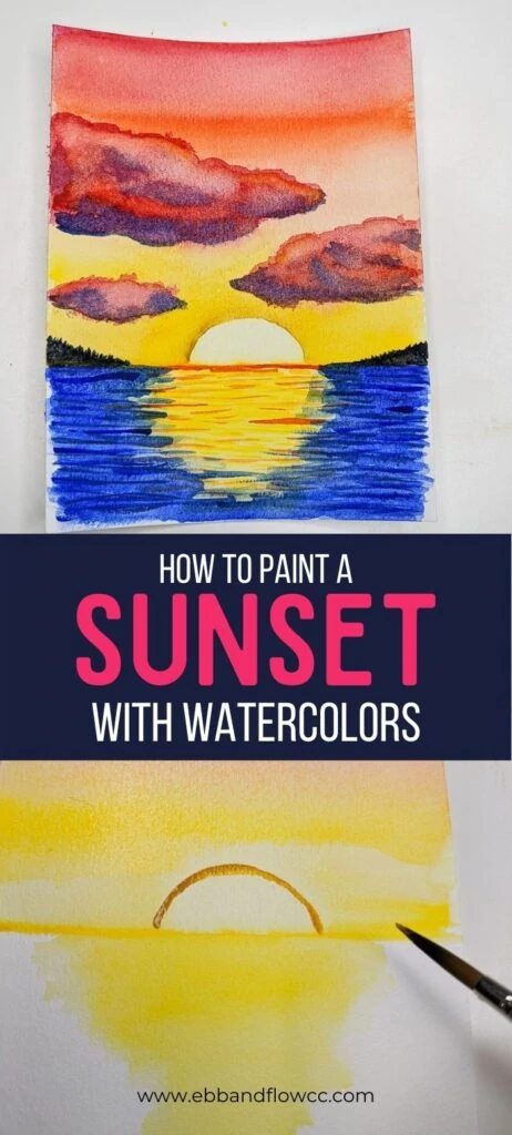 pin image - watercolor sunset collage