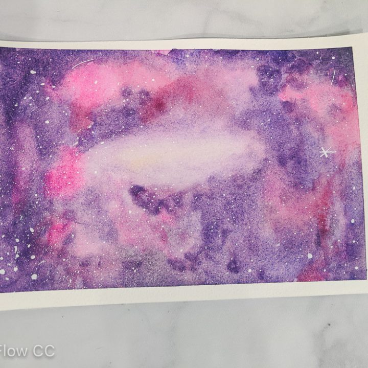 Watercolor Galaxy Painting Mistakes To Avoid Ebb And Flow Creative Co - How To Paint A Galaxy With Watercolors Easy