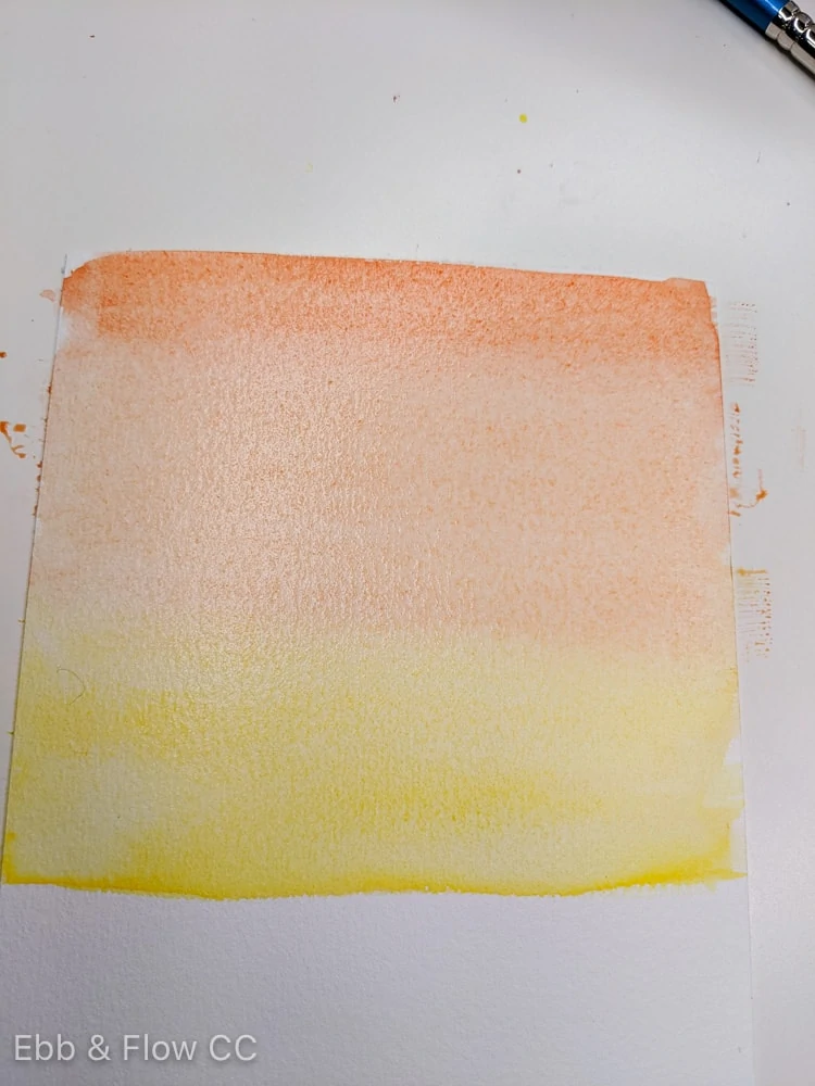 blended gradient of yellow and red