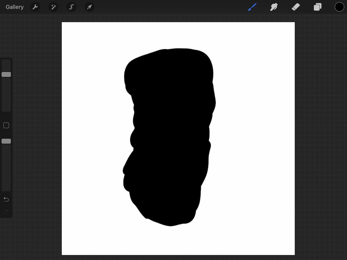 black blob to make pencil brush