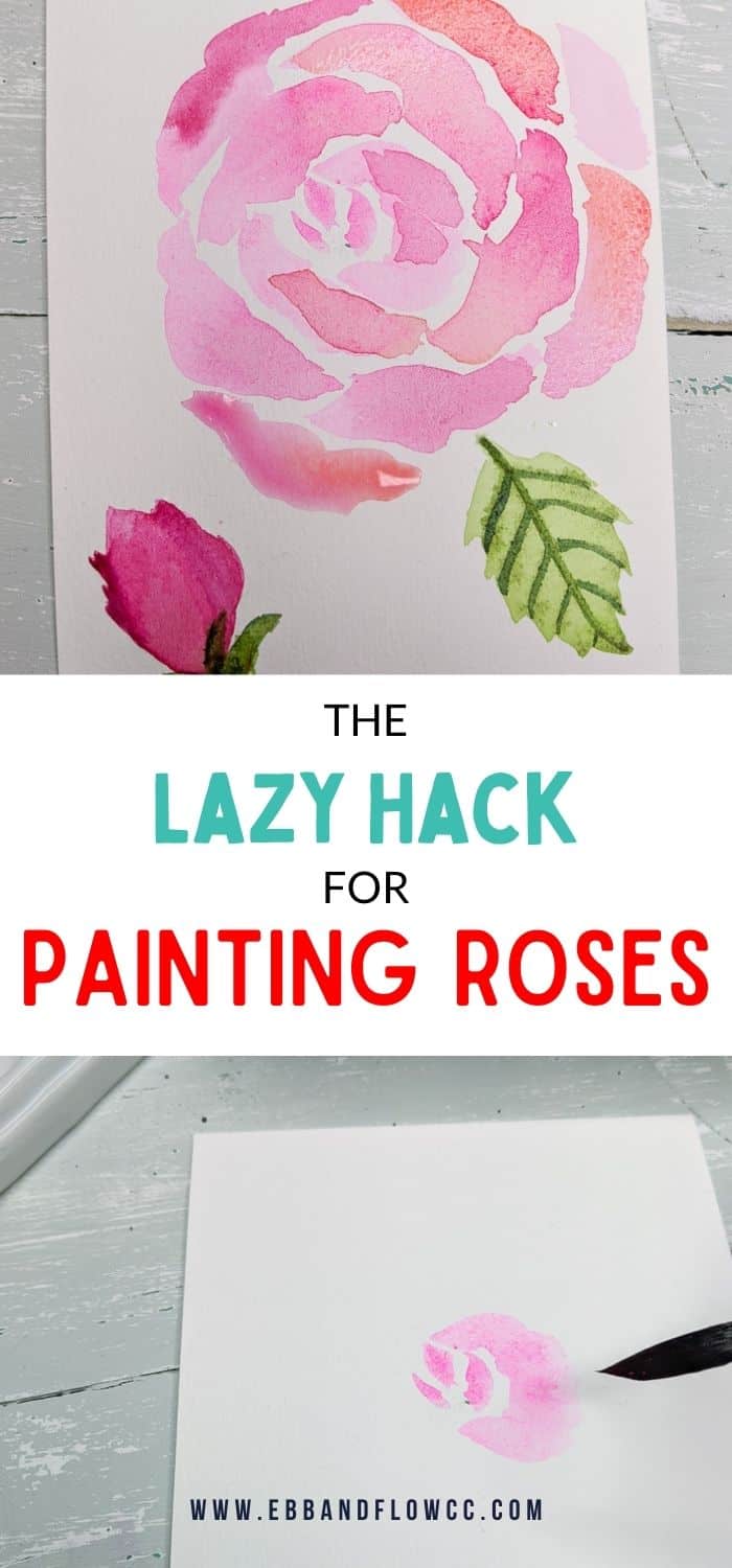 Watercolor Rose Tutorial The Easy Way to Paint Roses EbbandFlowCC