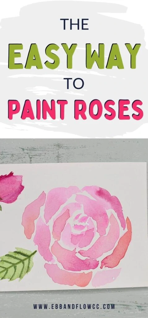 pin image - watercolor rose with text overlay