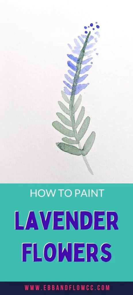 pin image - how to paint lavender flowers (with watercolor lavender flower painting)