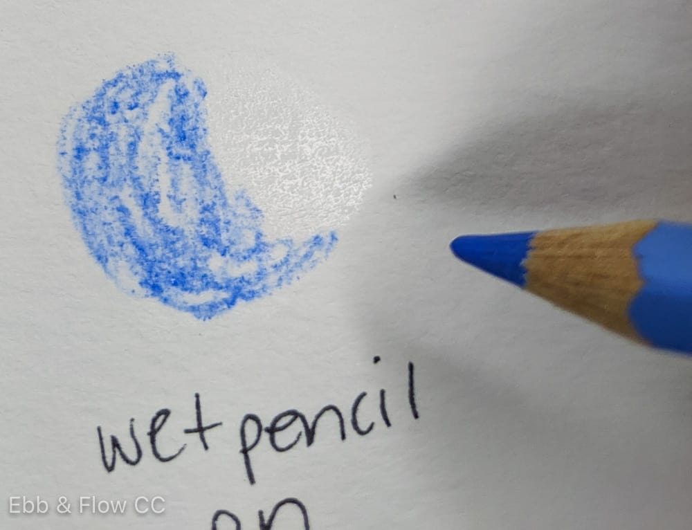 wet pencil on wet paper