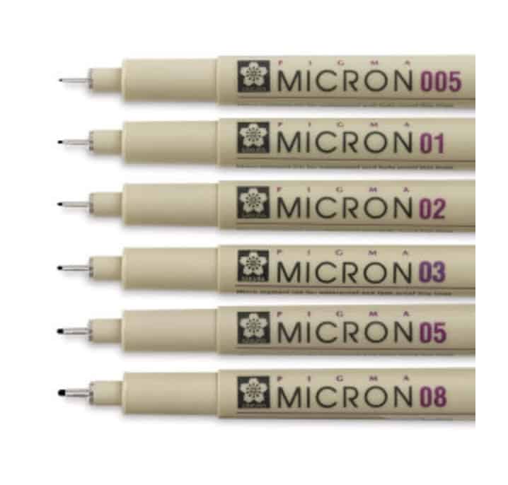 six micron pens