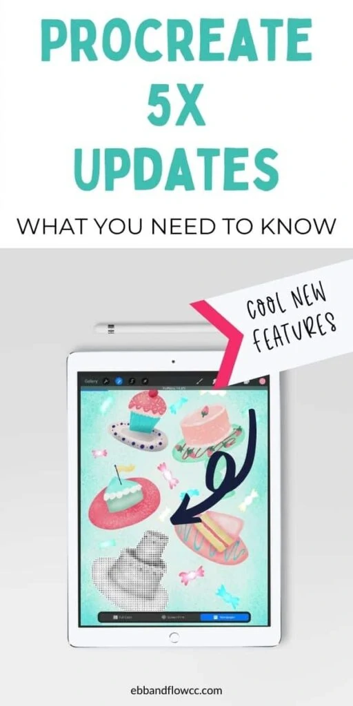 pin image - ipad with cake illustration 