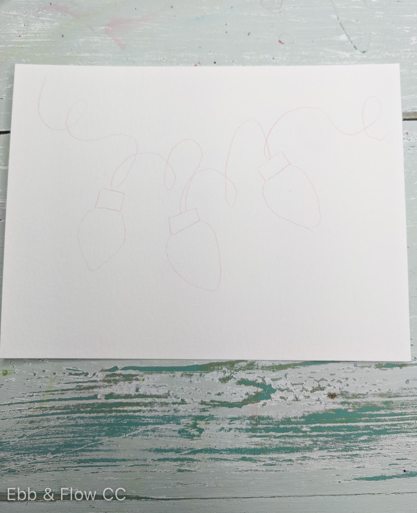 sketch of christmas lights