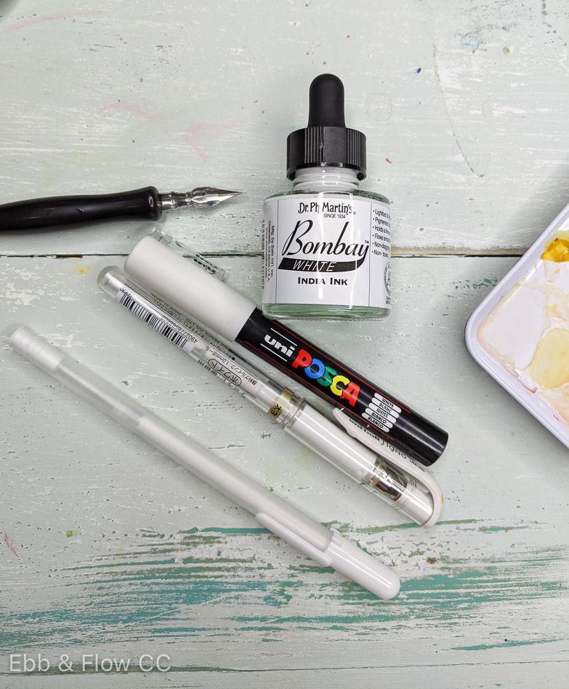 The Best White Pen For Watercolor - Ebb And Flow Creative Co