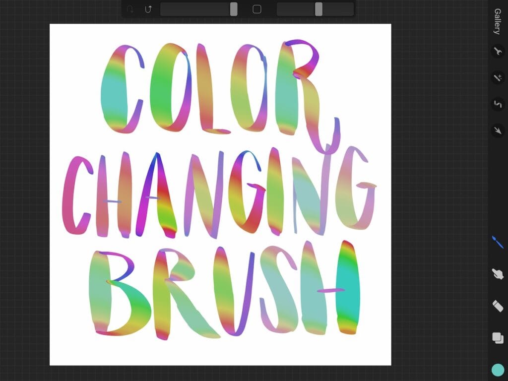 hand lettered art in procreate