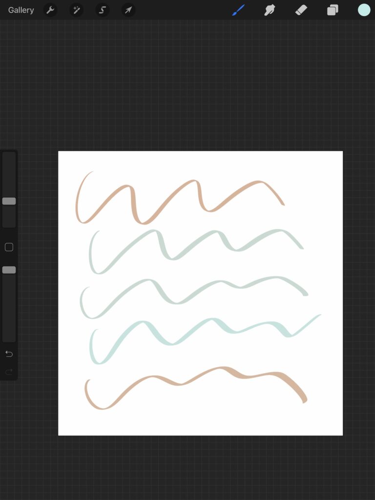 lines drawn in blues and browns
