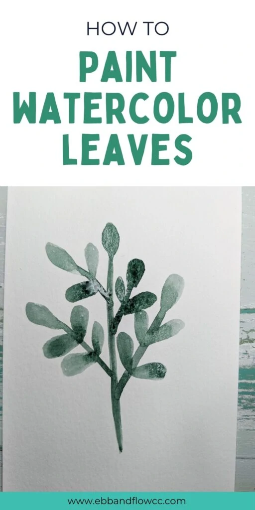 pin image - watercolor leaf branch