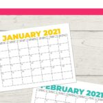 pin image -calendar pages on wood background with text overlay