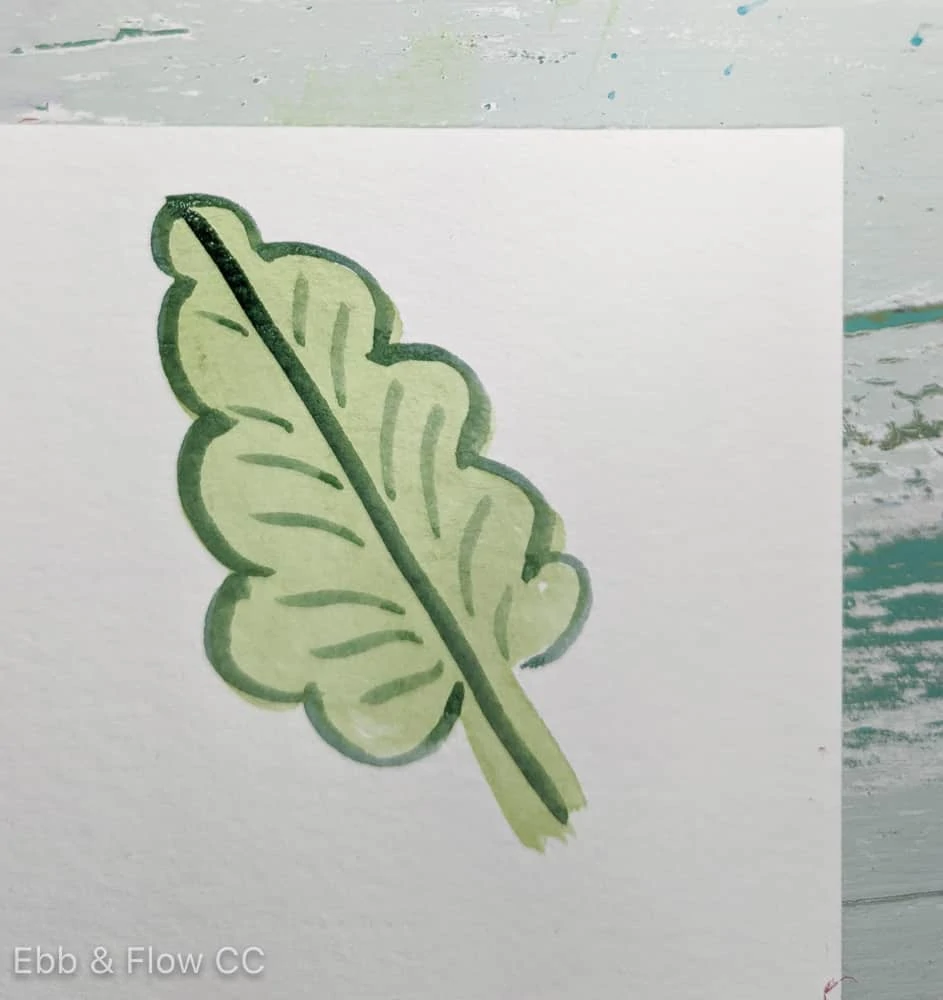 painted leaf