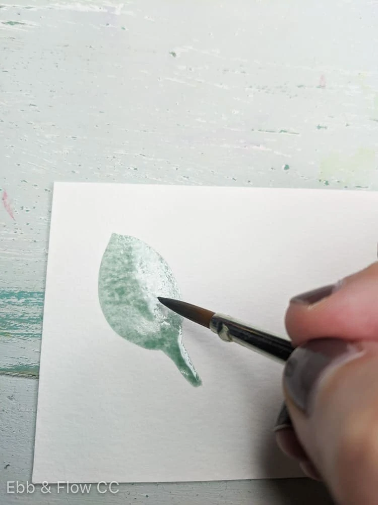 painting a leaf