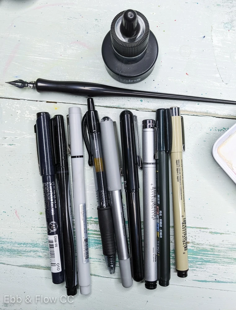 Micron Fine Liner Pens Archival Black Ink Pens Pens For - Temu