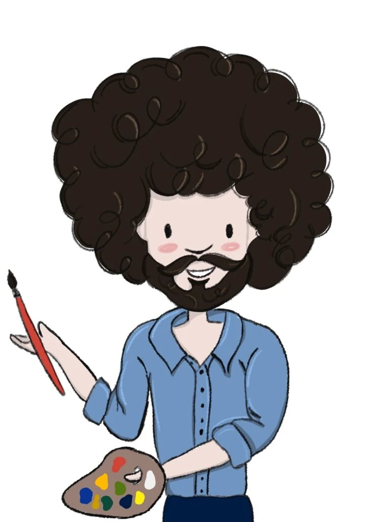 Bob Ross illustration