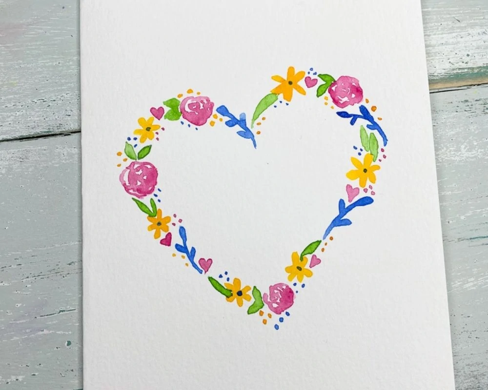 How to Paint an Easy DIY Watercolor Valentine Card