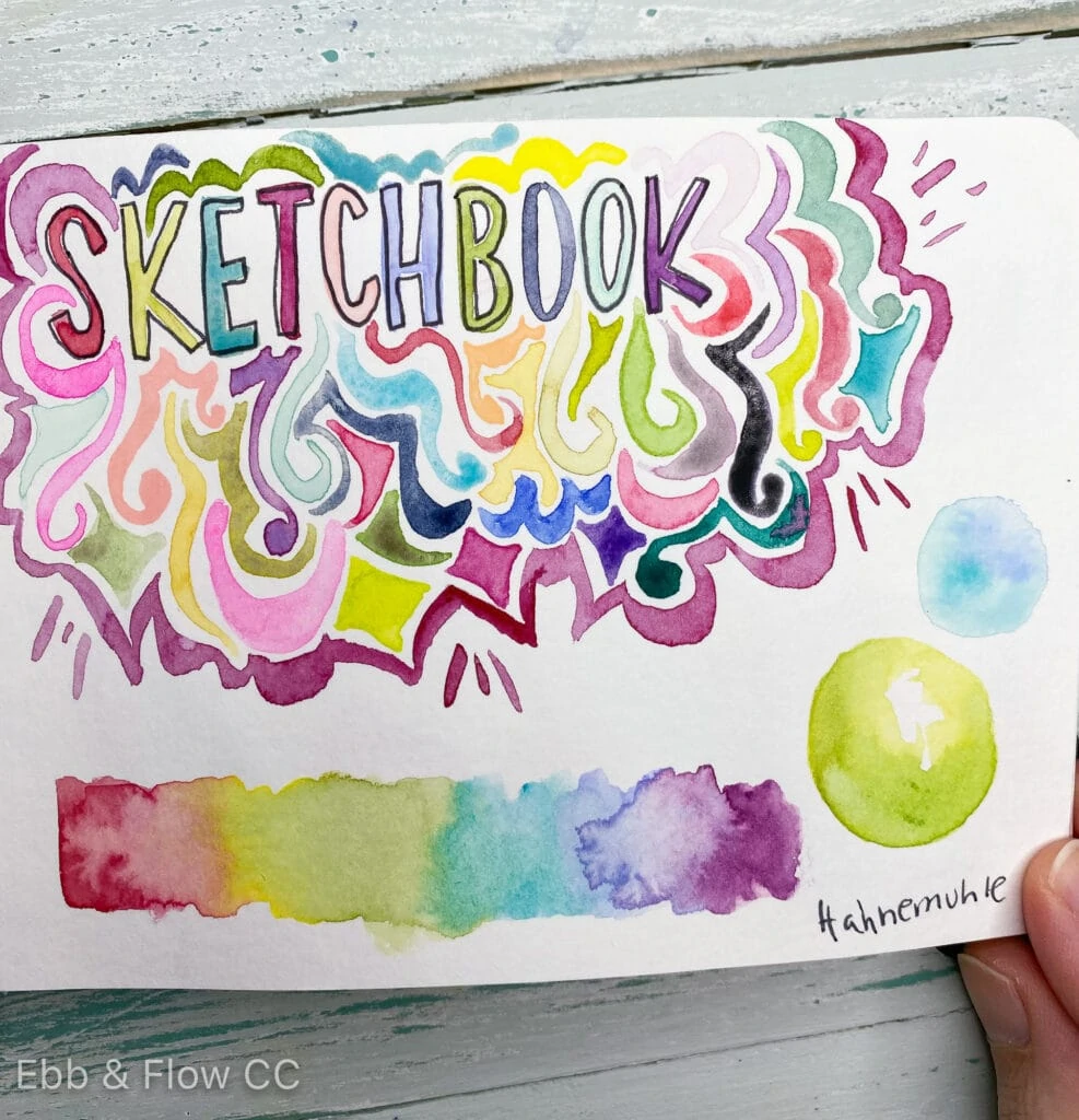 doodles with watercolor