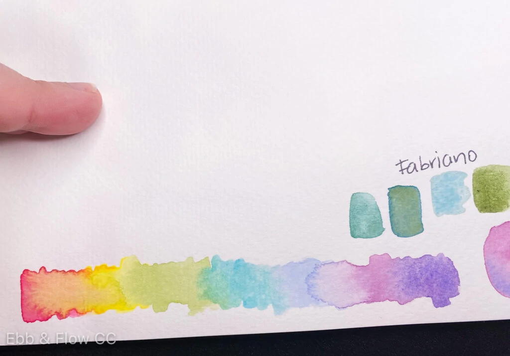 colorful watercolor swatches