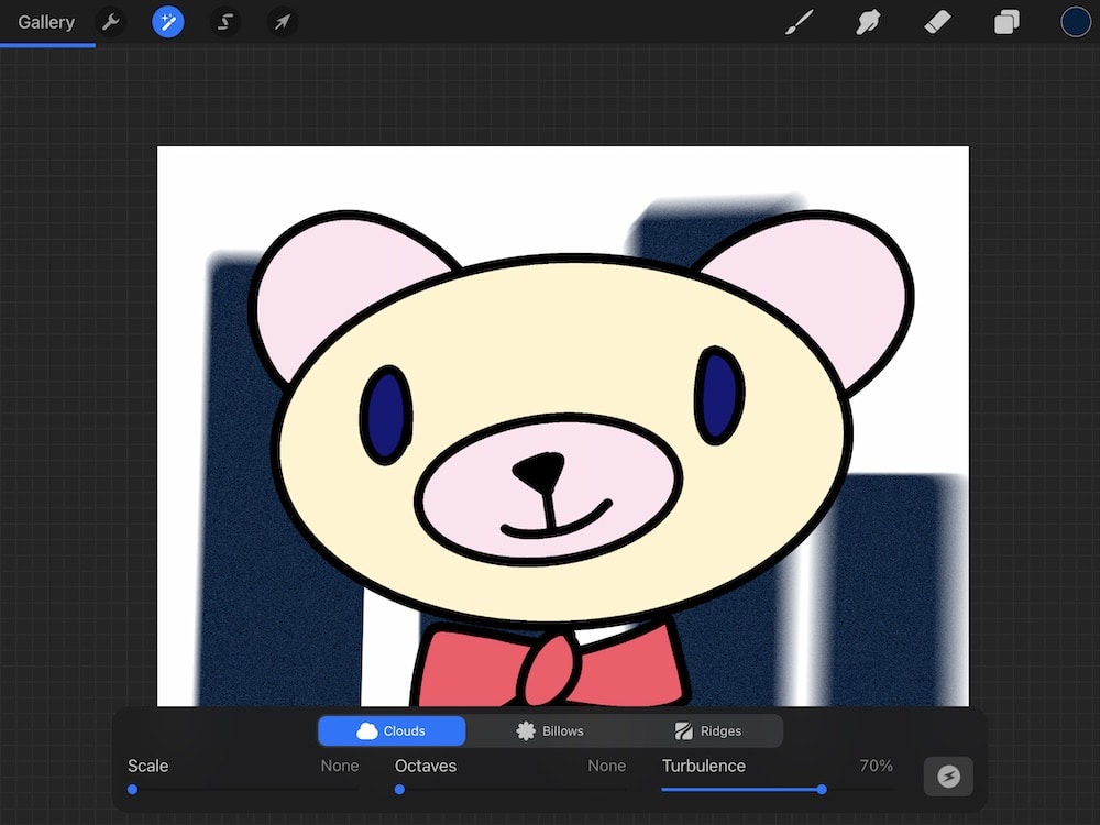 adding noise to bear illustration