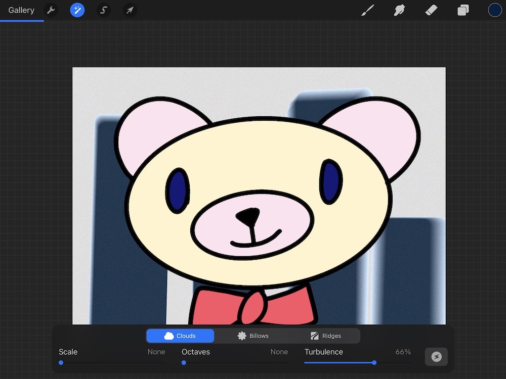 adding noise to bear illustration background