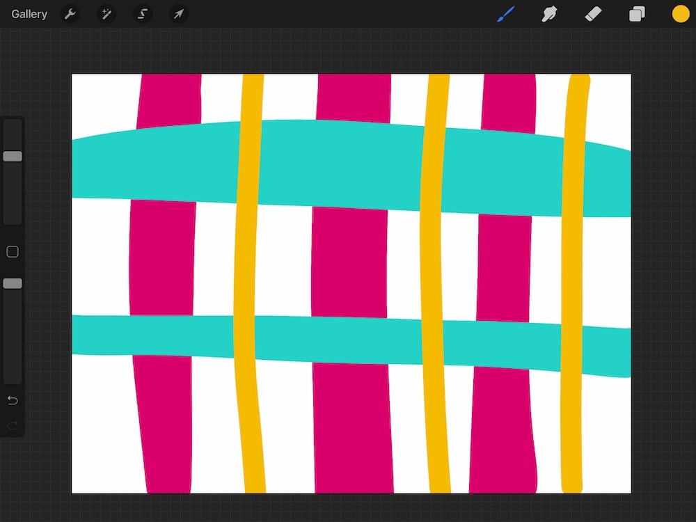wonky plaid illustration screenshot