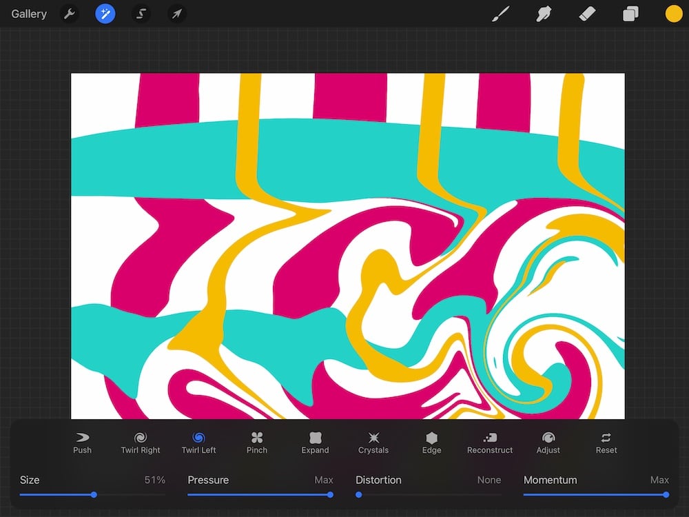 swirl effect in liquify 