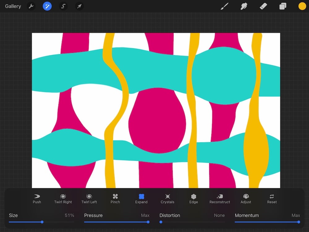 liquify expand in procreate