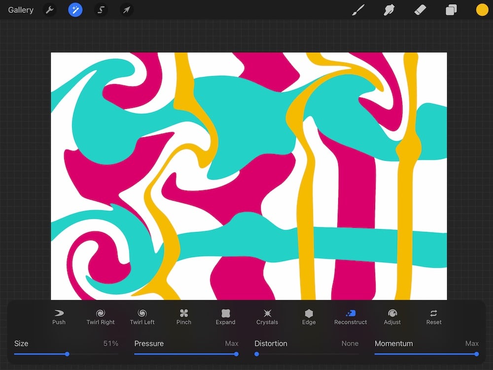 liquify reconstruct effect