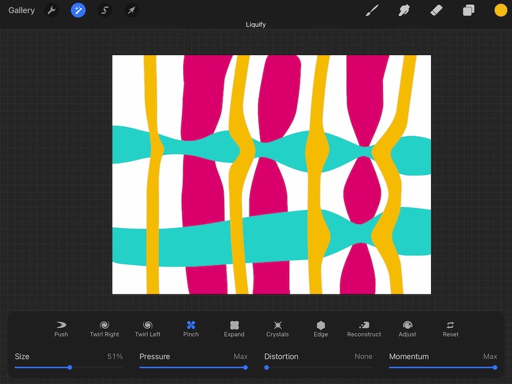 pinch effect in liquify