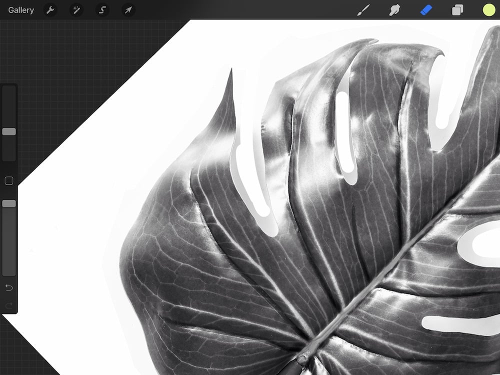 erasing background of photo in procreate